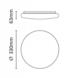 Asalite LED 18W 4000K Plafoniera Rotund Opal Bella