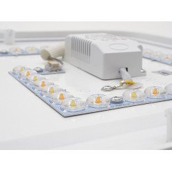 Asalite LED 48W 3-4-6.5K Plafoniera Tip Patrat cu Stele+Telecomanda Liza