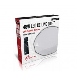 Asalite LED 48W 3-4-6.5K Plafoniera Tip Diamant Opal+Telecomanda Olivia