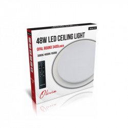 Asalite LED 48W 3-4-6.5K Plafoniera Rotund Opal+Telecomanda Olivia