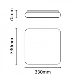 Asalite LED 48W 3-4-6.5K Plafoniera Tip P?trat Opal+Telecomanda Olivia