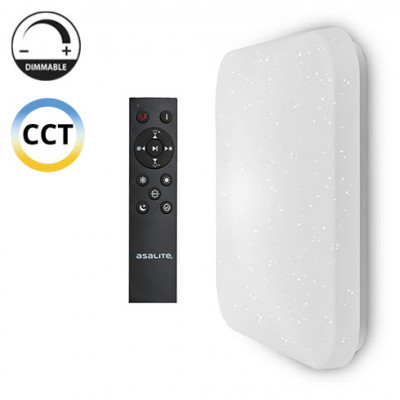 Asalite LED 72W 3-4-6.5K Plafoniera Tip P?trat cu Stele+Telecomanda Emma