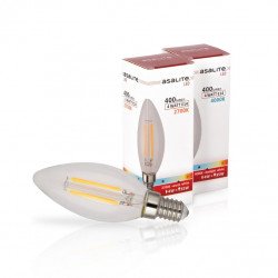 Asalite E14 4W Bec LED Filament 2700K 400 Lumen Becuri LED 390354 Asalite