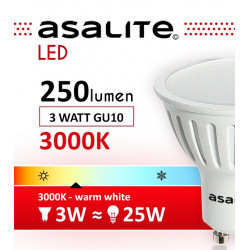 Asalite GU10 3W Bec Led 3000K 250 Lumen