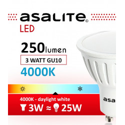 Asalite GU10 3W Bec Led 3000K 250 Lumen