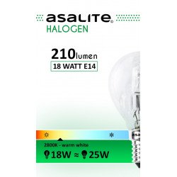 Asalite Bec Halogen tip Glob mic 18W E14 G45 390354 Asalite