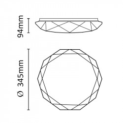 Asalite LED 24W 3000K Lampi Plafoniera Diamant Str?lucitor Victoria