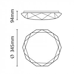 Asalite LED 24W 3000K Lampi Plafoniera Diamant Str?lucitor Victoria