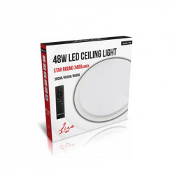 Asalite LED 48W 3-4-6.5K Plafoniera Tip Rotund cu Stele+Telecomanda Liza