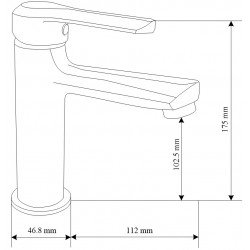 MEXEN  Sabre  Baterie lavoar pe sanitare  Chrom  - 72100-00