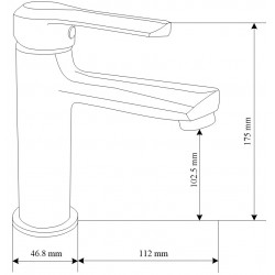 MEXEN  Sabre  Baterie lavoar pe sanitare  Negru  - 72100-70