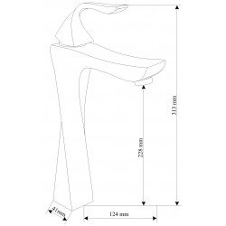 MEXEN  Estrella  Baterie lavoar pe blat Chrom  - 72310-00