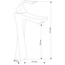 MEXEN  Estrella  Baterie lavoar pe blat gold - 72310-50