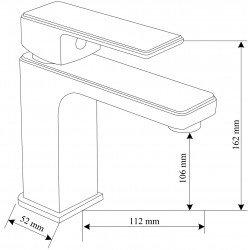 MEXEN  Mino  Baterie lavoar pe sanitare  Negru  - 72400-70
