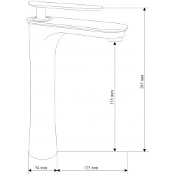 MEXEN  Trinity  Baterie lavoar pe blat Chrom  - 72610-00