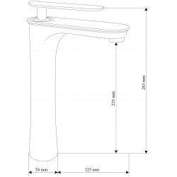 MEXEN  Trinity  Baterie lavoar pe blat Chrom  - 72610-00