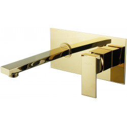 MEXEN  Cube  Baterie lavoar lavoar  incastrat  gold - 73115-50 Baterie lavoar 417115 Mexen