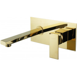 MEXEN  Cube  Baterie lavoar lavoar  incastrat  gold - 73115-50 Baterie lavoar 417115 Mexen