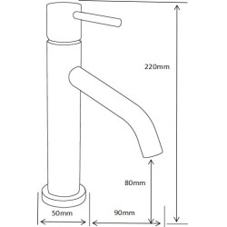 MEXEN  Rumba  Baterie lavoar pe sanitare  grafit - 73500-66