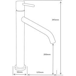 MEXEN  Rumba  Baterie lavoar pe blat grafit - 73510-66