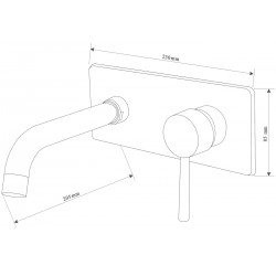 MEXEN  Alma  Baterie lavoar lavoar  incastrat  Chrom  - 75115-00