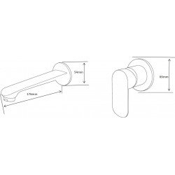 MEXEN  Dox  Baterie lavoar lavoar  incastrat  Chrom  - 75215-00