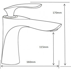 MEXEN  Lily  Baterie lavoar pe sanitare  Chrom  - 73600-00
