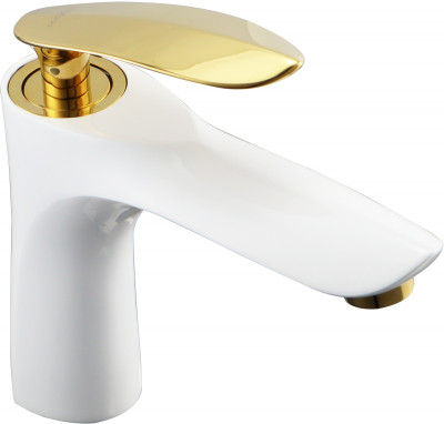 MEXEN  Lily  Baterie lavoar pe sanitare  Alb/Gold- 73600-25