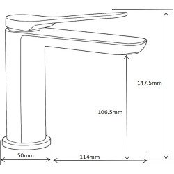 MEXEN  Largo  Baterie lavoar pe sanitare  Chrom  - 73700-00