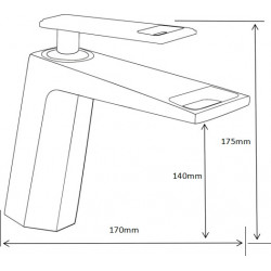 MEXEN  Topaz  Baterie lavoar pe sanitare  gold - 73900-50