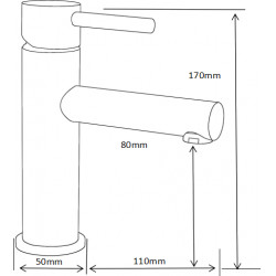 MEXEN  Elba  Baterie lavoar pe sanitare  grafit - 74100-66