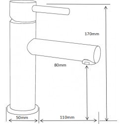 MEXEN  Elba  Baterie lavoar pe sanitare  grafit - 74100-66