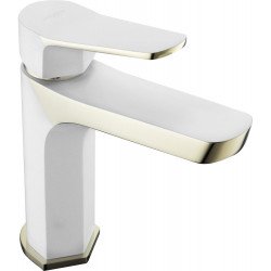 MEXEN  Lerma  Baterie lavoar pe sanitare  Alb/Gold- 74300-25 Baterie lavoar 417115 Mexen