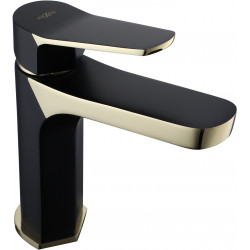 MEXEN  Lerma  Baterie lavoar pe sanitare  Negru gold - 74300-57 Baterie lavoar 417115 Mexen