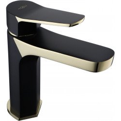 MEXEN  Lerma  Baterie lavoar pe sanitare  Negru gold - 74300-57 Baterie lavoar 417115 Mexen