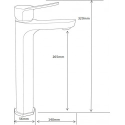 MEXEN  Lerma  Baterie lavoar pe blat Alb/Gold- 74310-25