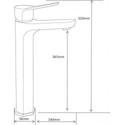 MEXEN  Lerma  Baterie lavoar pe blat gold - 74310-50
