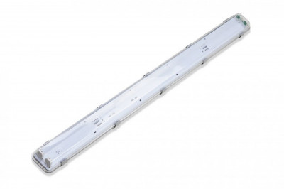 Armatur? Asalite Premium IP65 f?r? praf ?i cea??, preg?tit? pentru tub LED T8 de 2x120cm (tub fluorescent 2x18W nu este inclus)ASAL0155