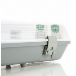 Armatur? Asalite Premium IP65 f?r? praf ?i cea??, preg?tit? pentru tub LED T8 de 2x120cm (tub fluorescent 2x18W nu este inclus)ASAL0155