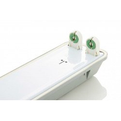Armatur? Asalite Premium IP65 f?r? praf ?i cea??, preg?tit? pentru tub LED T8 de 2x120cm (tub fluorescent 2x18W nu este inclus)ASAL0155