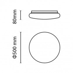 EMILY 36W 3000K (3240 lumeni) Rotund/Star