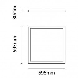 Asalite Premium LED Panel BackLit 60x60cm 25W 4000K (4000 lumen) LIFUD driver, ASAL0247