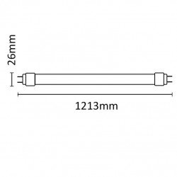 Asalite Premium LED Tube T8 sticla 18W 4000K (2520 lumeni) luminozitate mare 120cm, ASAL0145