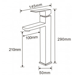 Mexen Emma Baterie lavoar inalta , auriu- 71910-50