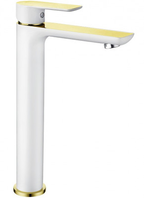 Mexen Alfa Baterie lavoar inalta ,Alb /Auriu - 745710-25