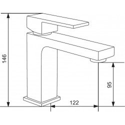 Mexen Uno Baterie lavoar, auriu- 71400-50