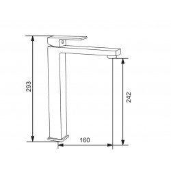Mexen Uno Baterie lavoar inalta , chrom - 71410-00