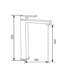 Mexen Uno Baterie lavoar inalta , chrom - 71410-00