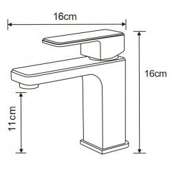 Mexen Cetus Baterie lavoar, auriu- 744300-50