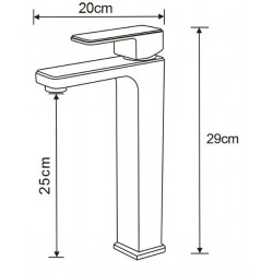 Mexen Cetus Baterie lavoar inalta , chrom - 744310-00